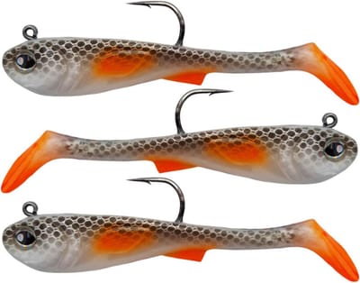 Set van 3 Rubberen Swimbaits voor Snoekvissen - Zachte Kunstaas met Natuurlijke Zwembeweging