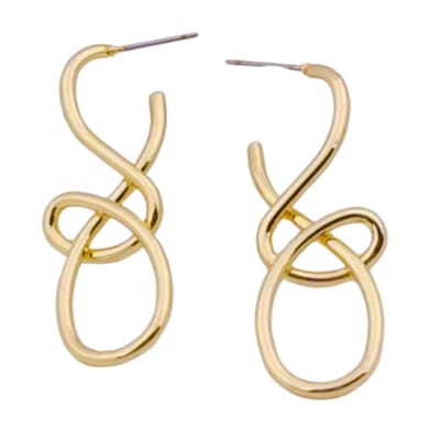 Oorbellen -modern -goudkleur -2.5 cm- stekers- Charme Bijoux