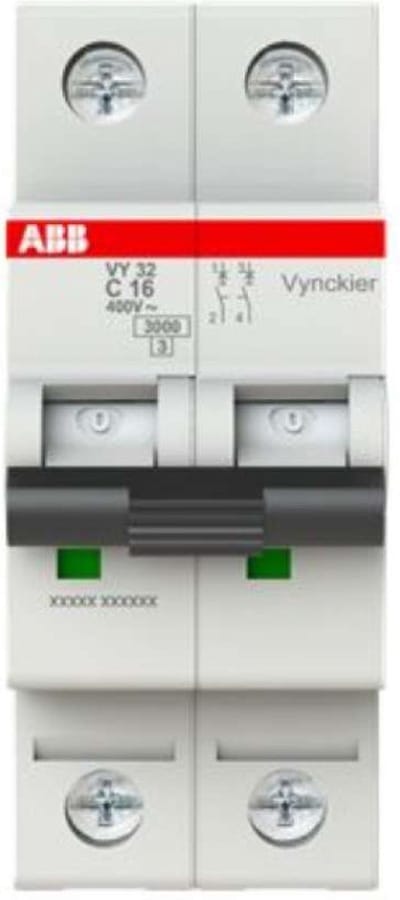 Vynckier automaat 2 polig 16A - 3kA/C