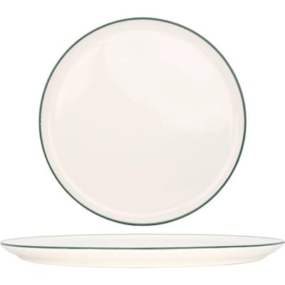 Rinart Pizzabord - Green Edge - Porselein - 32 cm - set van 2