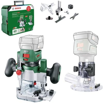 Bosch Home and Garden AdvancedTrimRouter 18V-8 Combi-Set 06039D5002 2-in-1 accukant- en bovenfreesmachine