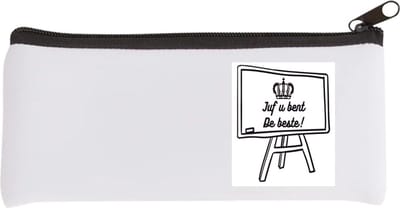 Akyol - juf u bent de beste Etui - Juf - juf - leraar - 20 bij 9 cm
