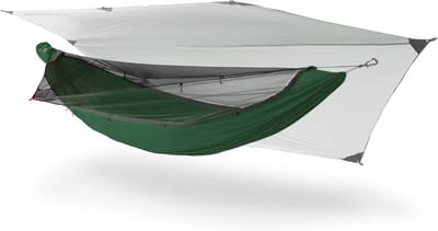 Hangmat - Schommel systeem - Kamperen en reizen - Geïntegreerd insectennet - 350 lbs draagvermogen - Dennengroen