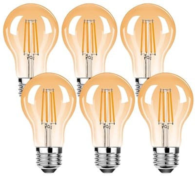 Vintage LED Lamp E27 4W Warm Wit Dimbaar 2700K - Set van 6