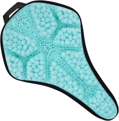Fietszadelkussen - Gevoerde hoes - Comfortabel fietsen - Schokabsorberend gelkussen - 28.5 x 18.5 cm - Groen