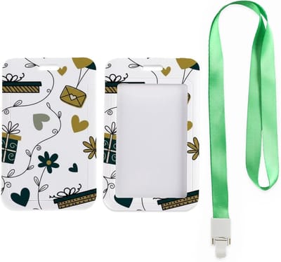 Kaarthouder met Lanyard - Badgehouder ID - Veilig Kaarten Tonen - Afneembare Clip - 6.8 x 11 cm - Groen