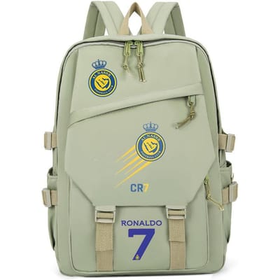 Voetballer C Luo Perifere Print Trend Schooltas Middelbare School Studenten Grote Capaciteit Rugzak met Rugsteun No specifications