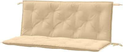 vidaXL Tuinbankkussens 2 st 120x50x7 cm stof gemêleerd beige, tuinbank kussen, buitenbank kussen, kussen, buitenbankkussen, tuinkussen, kussens