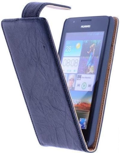 Polar Echt Lederen Zwart HTC One M8 Flipcase Hoesje - Cover Flip Case Hoes