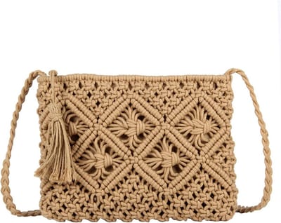 Handgemaakte Crossbody Tas Dames Zomer Strandtas Schoudertas Katoen