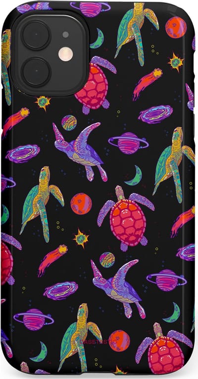 Casetastic Hoesje Geschikt voor Apple iPhone 11 - Stijlvolle Beschermende Duo-layer Case - Astro schildpad