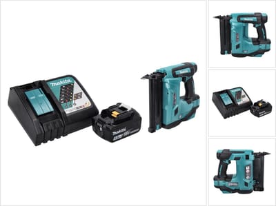 Makita DBN 500 RT1 accu staande spijkermachine 18 V 15-50 mm + 1x oplaadbare accu 5.0 Ah + lader