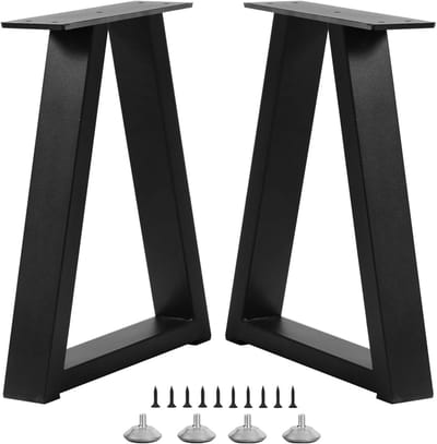 Set van 2 Trapezium Metalen Tafelpoten 40 cm Hoog voor DIY Meubelprojecten