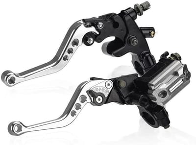Motorfiets Remhendel - Koppelingshendel Hydraulisch - Veilig Rijden - Verstelbaar Aluminium - 22 MM - Zilver