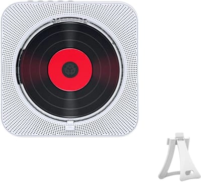 CD speler-Draagbare CD Speler met Bluetooth-HiFi Stereo Speakers -Oplaadbaar -Geschikt voor thuis- en kantoorgebruik- Muziekspeler met Trekschakelaar en Afstandsbediening - Wit