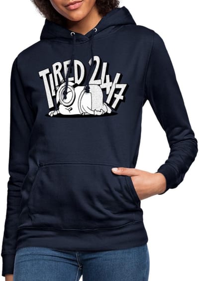 Minions Stuart Tired 24/7 Hoodie Dames
