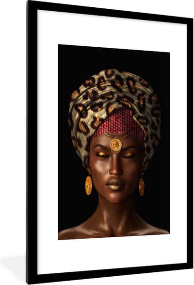 Fotolijst incl. Poster - Vrouw - Kleuren - Accessoires - 60x90 cm - Posterlijst