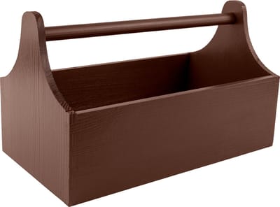 Creative Deco Houten Gereedschapskist met Handvat | Afmetingen 34 x 18 x 20,5 cm | Bruin | Organisatorische Tas | Ideale Opbergdoos Als Cadeau