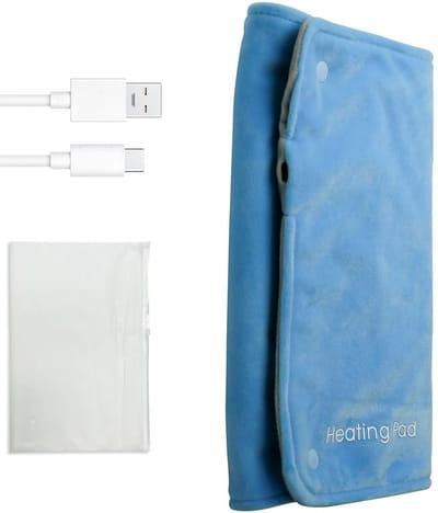 Ynkkvre - USB Elektrische Verwarmdeken - Draagbare Kristalstof Deken Met Snel Verwarming & Oververhittingsbeveiliging - Voor Rug, Schouders en Reizen - Ideaal voor Senioren, Artritis en Spierpijn