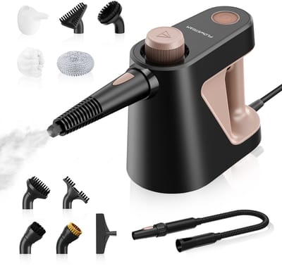 FLOWSTEAM® 12-in-1 Krachtige Handstoomreiniger - Stoomreiniger – Vlekkenreiniger - Handstomer - Voor Badkamer, Keuken, Bank & Meubels - 4 Bar & 110°C Stoom