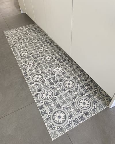 JYG BEVERE Vinyl Keukenloper – Grijs-Ecru – 50 x 150 cm