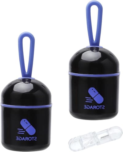 Pillendoos met Tabletverdeler, Draagbare en Vochtbestendige Medicijnbox met Dubbele Verdelers – Ideaal voor Reizen, Senioren en Organisatie van Medicijnen