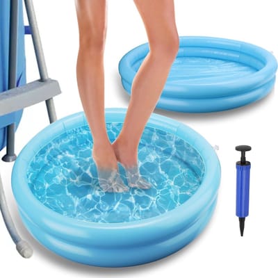Opblaasbare Voetenbad voor Zwembad en Spa - 2 Stuks - Ideaal voor Voetreiniging en Ontspanning - 60 x 60 x 16 cm