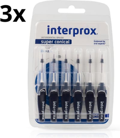 Interprox Premium Ragers Super Conical Donkerblauw PHD 2.0 – 3 x 6 stuks - Voordeelverpakking