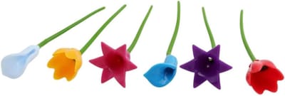 Wijnglas Charms - Glasmarkers Bekers - Feest Organiseren - Bloem Vormen - 12 x 4 x 3 cm - Diverse Kleuren