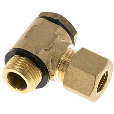 10mm & G3/8'' Messing Swivel Joint Knelfitting Buitendraad 95bar Polyamide DIN EN 1254-2
