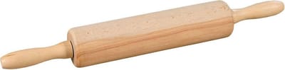 Deegroller rolstok met handvat - FSC® Beukenhout antikleef Hout - 44x6x6 Cm - Deegrolstok draaiende roller - Rolgedeelte 25xØ6.3