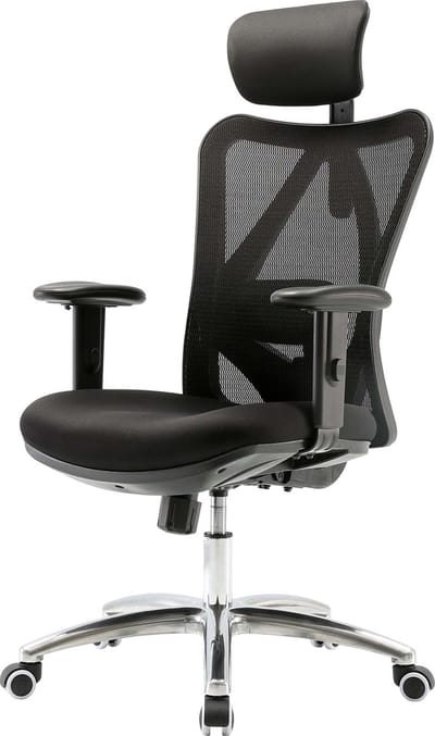 Bureaustoel MCW-J86, bureaustoel, ergonomisch, verstelbare lendensteun 150kg belastbaar ~ zonder voetsteun, zwart