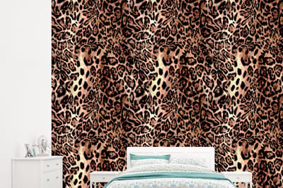 Behang - Fotobehang Dierenprint - Luipaard - Design - Luxe - Breedte 245 cm x hoogte 220 cm