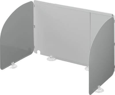 ProPlus Windvrij Kookscherm - 62x24cm - 3 delig - Staal - Inclusief zuignappen - Anti-spatscherm - Vlambeveiligers - Campingscherm - Gasbrandschild - Warmtebeheerscherm - Buitenkeuken – Campingaccessoires