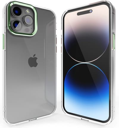 Coverzs telefoonhoesje geschikt voor Apple iPhone 11 Pro hard case met metalen camera bumper - doorzichtige hard cover met opstaande randen rondom camera - camera bescherming - groen