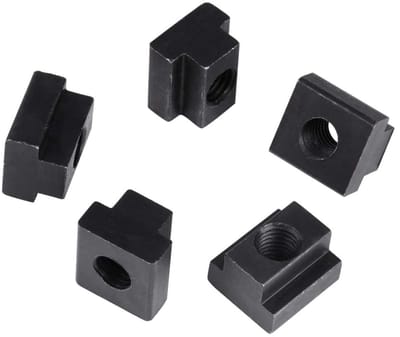 Dailygoods- T-groefmoeren 5 Stuks - T-groefstenen - M12-schroefdraad - Sleufblok - Geschikt voor T-moeren - Geoxideerd Oppervlak - Sleufmoeren