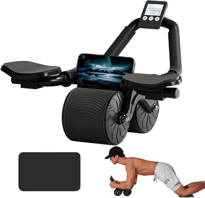 Automatisch Rebound Buikwiel met Elleboogsteun - Core Trainer voor Effectieve Buikspiertraining
