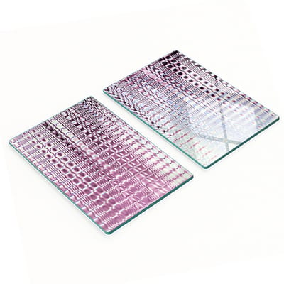 Keukenplanken van gehard glas met fractale afbeeldingen, 2x40x52 cm