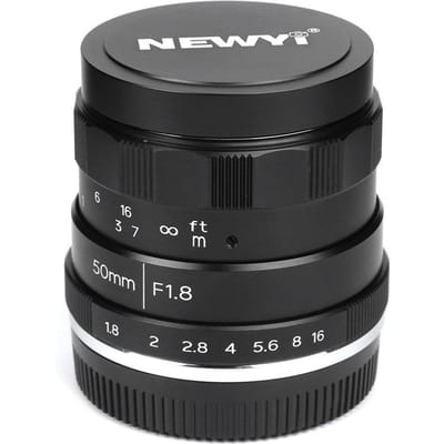 NEWYI 50mm F1.8 E-vatting Grote Diafragma Portret Handmatige Lens voor Sony A9 A7 Serie A6600 gray