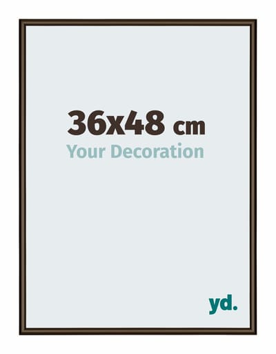 Your Decoration - Fotolijst 36x48 cm - Aluminium - Walnoot Structuur - New York