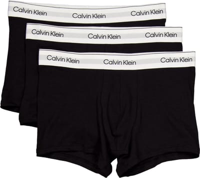 Calvin Klein Boxers Slips Sous-vêtements Minimalistes Confortables Pack de 3 Homme sous-vêtements LV00NB4392-UB1 S white