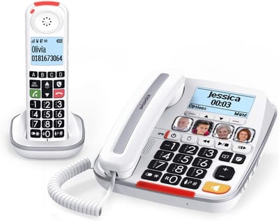 Draadloze DECT Vaste Telefoon met Antwoordapparaat en Grote Toetsen