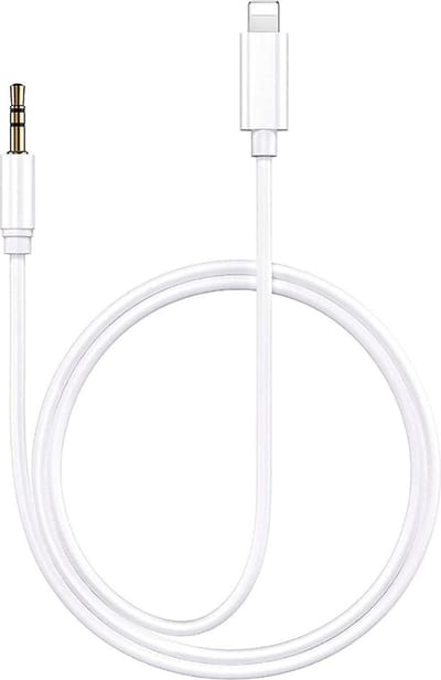 Aux naar Lightning Kabel - 3.5mm Muziek Aansluiting - Audio jack - Autokabel - Wit