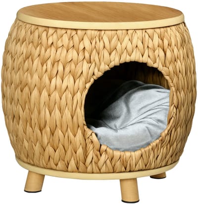 PawHut Rotan kattenhuis met kussens D30-528V00