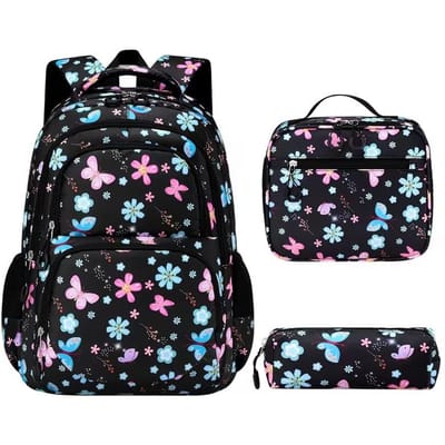 Schattige Student Rugzak 3 stuks/set Basisschool Tas Konijnen en kwikzand Kawaii Student Rugzak Tiener Meisjes Handtas Rugzak