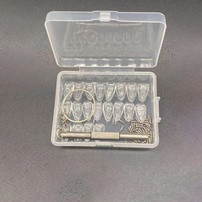 20 stuks-Neuspads voor brillen - siliconen - antislip neuspads - brillenaccessoires - geschikt voor de meeste brillen - transparant - 14*7*3 mm - inclusief schroeven - schroevendraaier