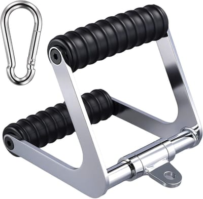 Robuuste T-Bar Row Handle voor Fitness, Dubbele D-Roeihendel met Antislip en Comfortabel Ontwerp voor Krachttraining