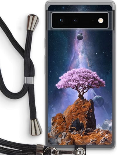 Case Company® - Hoesje met koord geschikt voor Google Pixel 6 hoesje met Koord - Ambition - Telefoonhoesje met Zwart Koord - Bescherming aan alle Kanten en Over de Schermrand