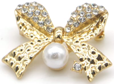 Broche - Strik - 3.5cm - dames - klassiek - subtiel - tijdloos - cadeau - elegant