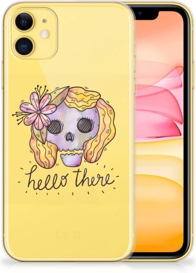 Silicone Back Case Apple iPhone 11 Boho Skull